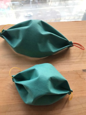 自制口罩的医护们